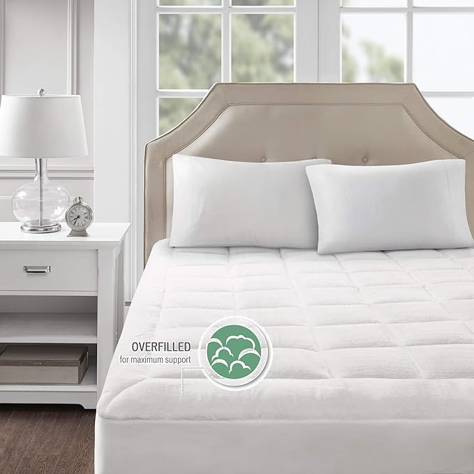 Waterproof Mattress Protector, Cloud Soft Plush Mattress Cover, Overfilled Mattress Pad
