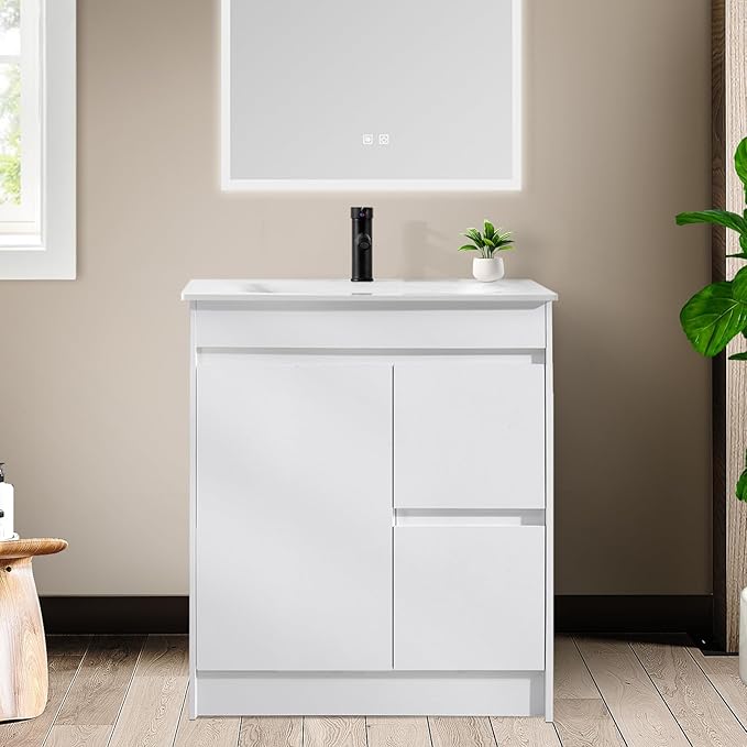 36'' Bathroom Vanity with Sink,Undermount Rock Plate Sink Combo Set