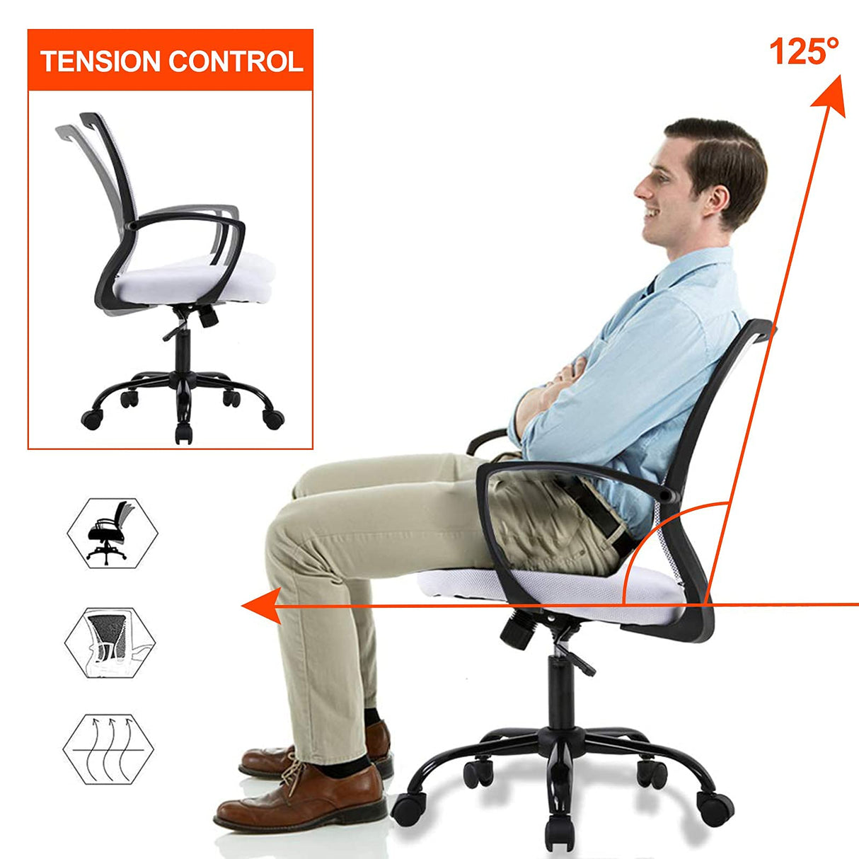 Conference Room Chairs Home Office Chair Ergonomic Desk Mesh Computer