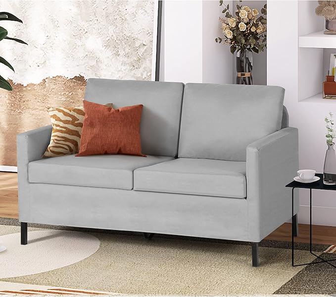 Fabric Modern Small Loveseat Sofa Couch for Living Room