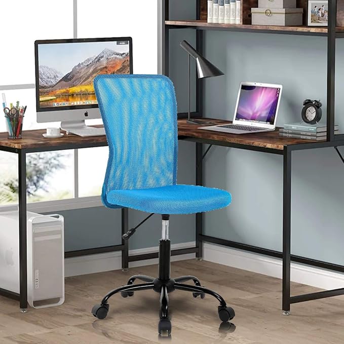 Simple Mesh Office Chair, Ergonomic Office Chair Armless Home Office Chair Adjustable