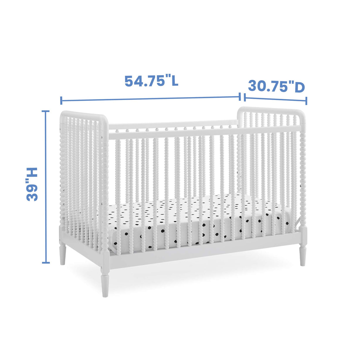 4-in-1 Convertible Crib - Greenguard Gold Certified, Bianca White