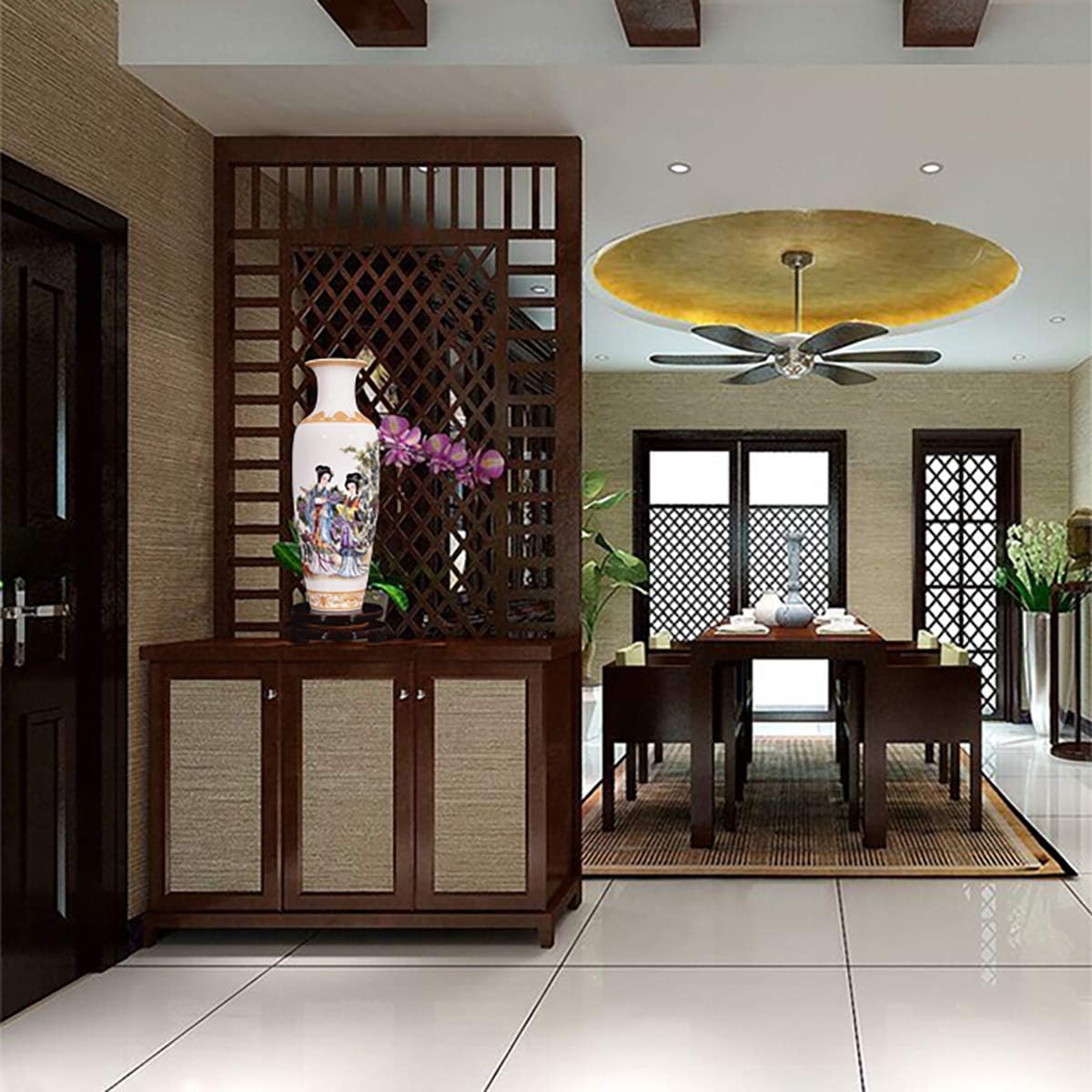 Classic Antique White Clay Ceramic Vases, from Jingdezhen Flower Bird Painting