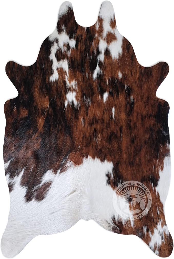 100% Genuine Mini Black and White Small Hair Cowhide Rug - Modern Style Animal Skin