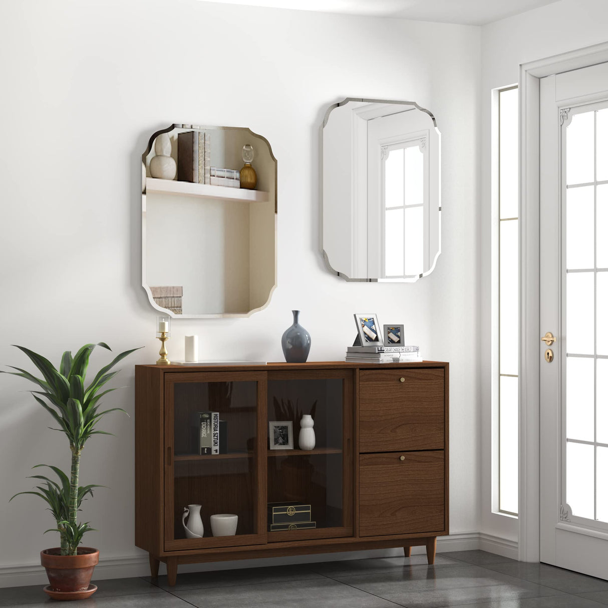 Mirror-Beveled Edge Frameless Mirror for Bathroom
