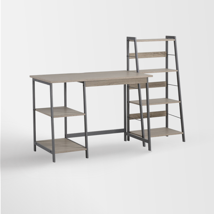 Soho Modern Home Office Desk & 4-Shelf Bookcase