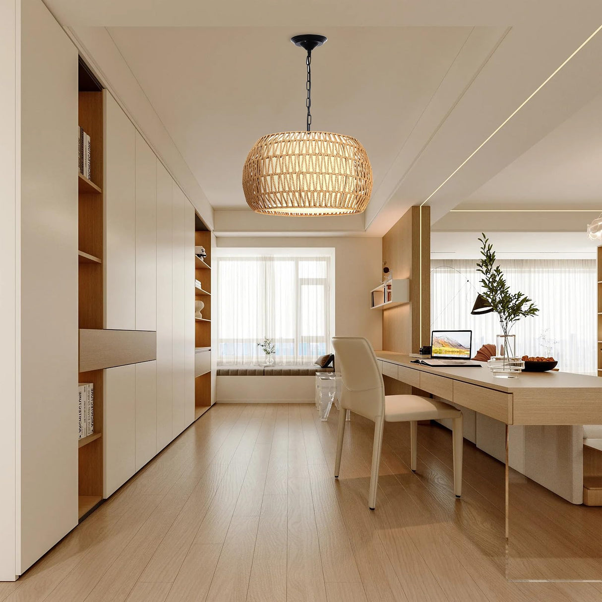 Chandelier for Dining Room Light Fixture, Adjustable Height, 3-Light Farmhouse Chandeliers