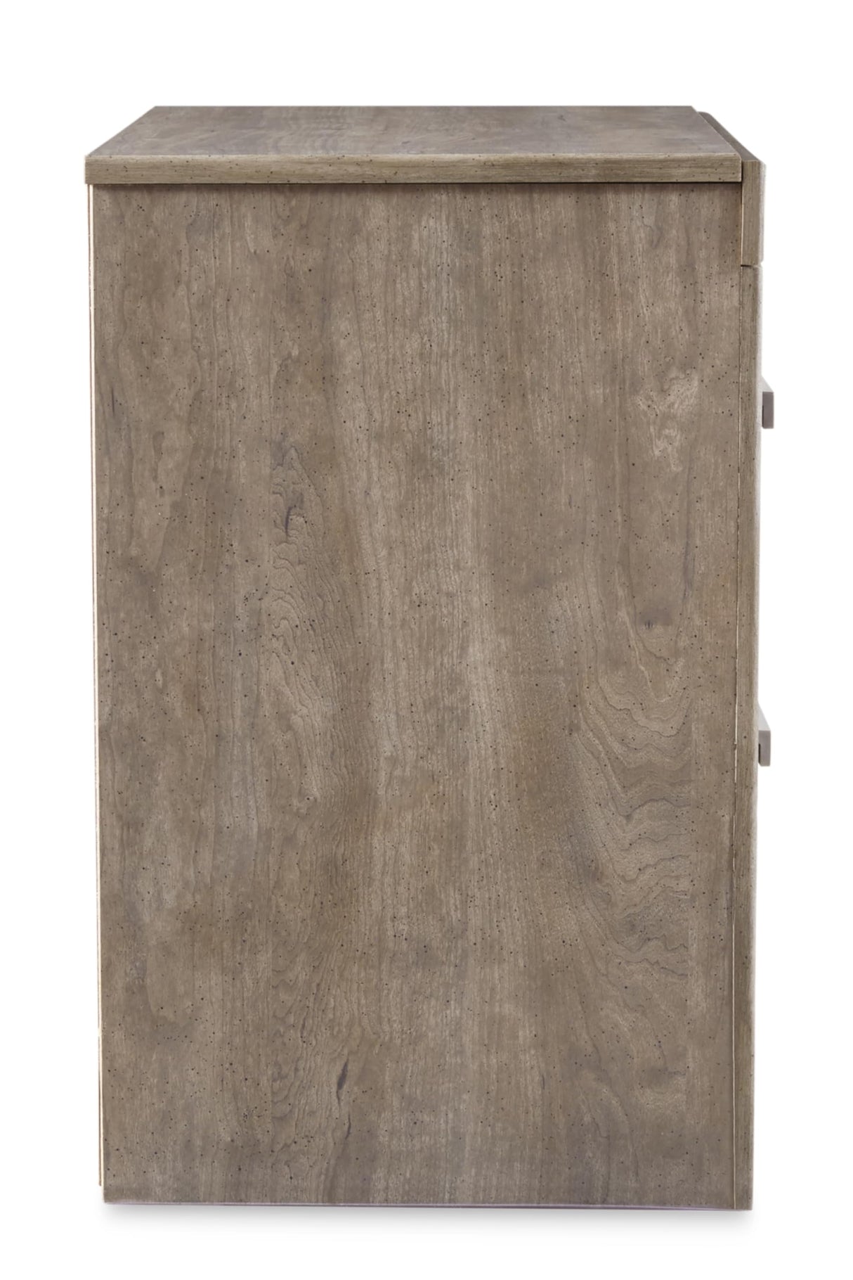 Culverbach Modern 2 Drawer Nightstand with 2 USB Charging Stations, 24.37" Tall, Weathered Gray