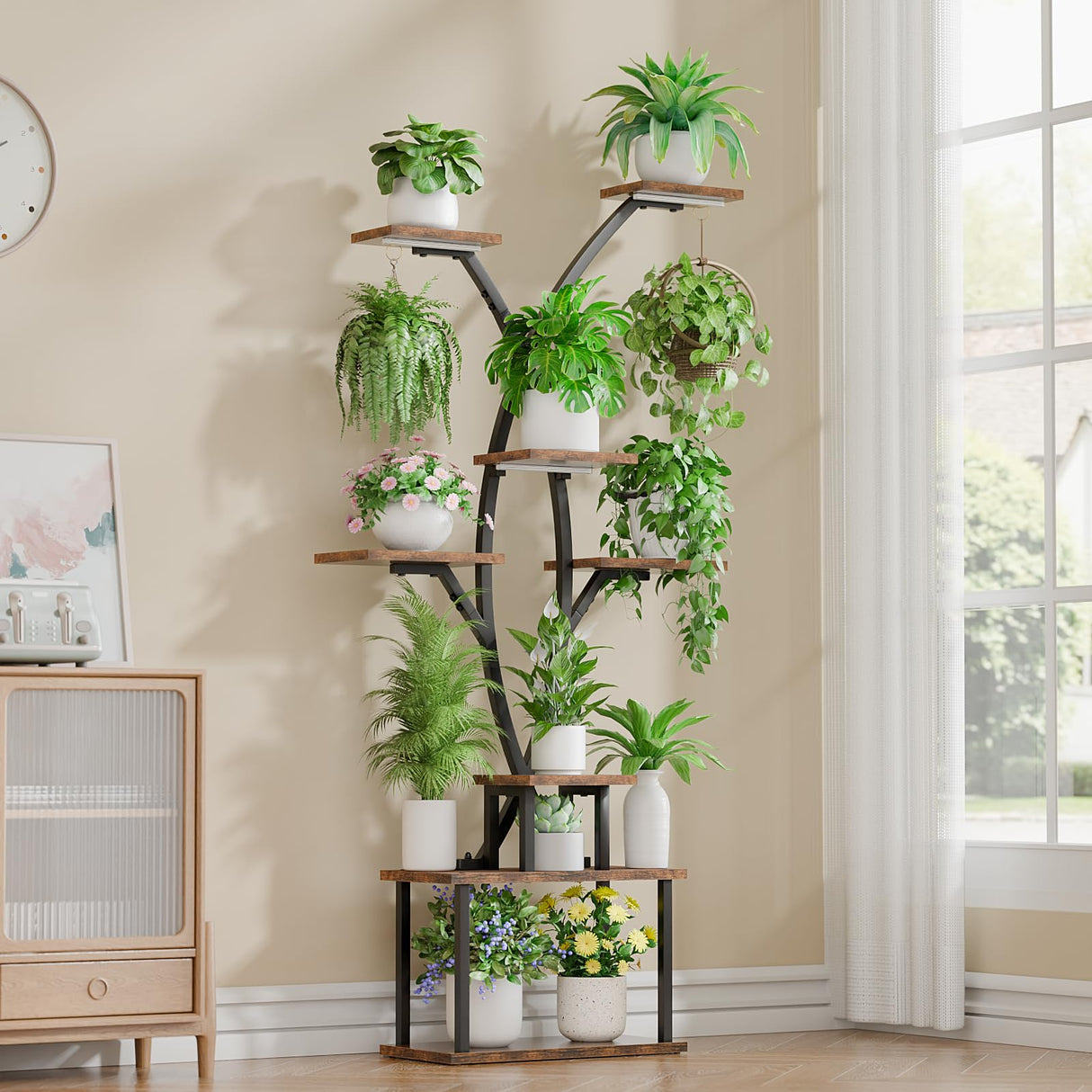 PlantEdge 7 – 7 Tier Metal Corner Plant Stand