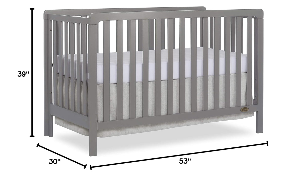 Ridgefield 5-in-1 Convertible Crib in Storm Grey, Greenguard Gold Certified