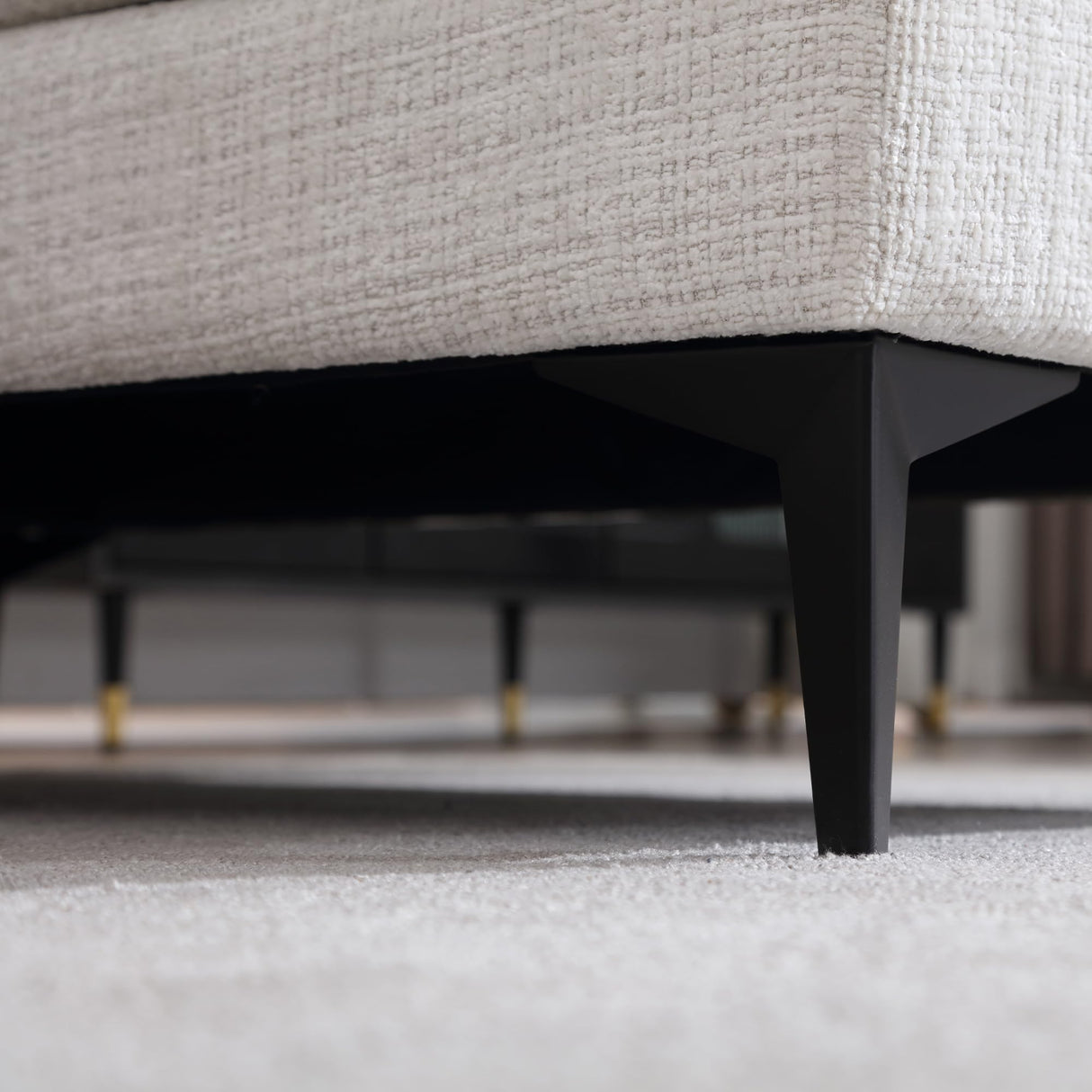 U Shaped Couch Sofa, Big Deep Seat Sectional Couch with 4 Throw Pillows