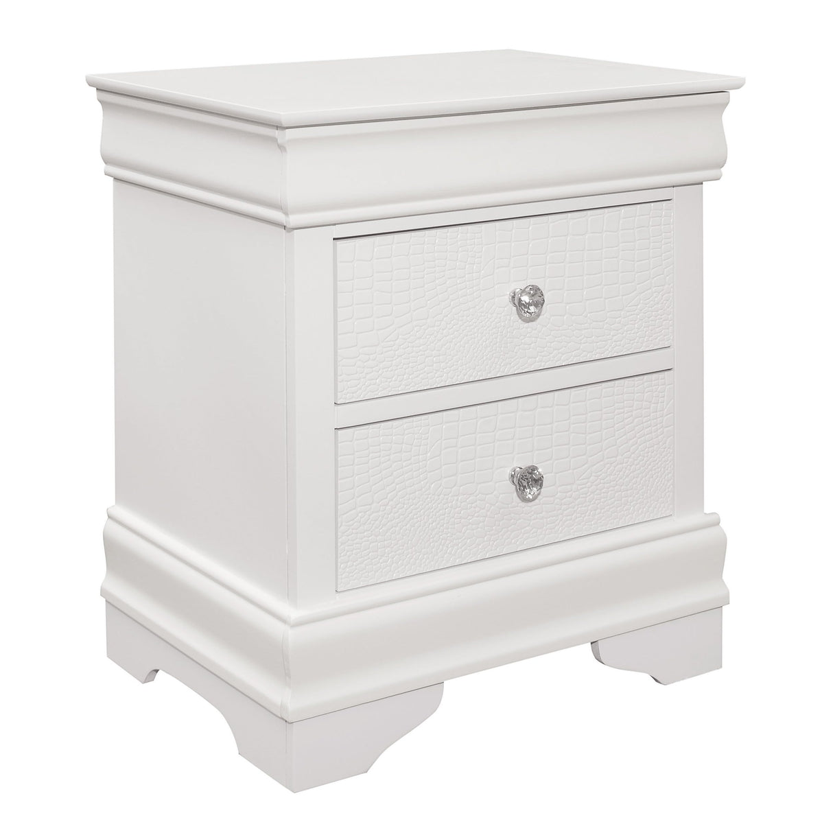 24 Inch Wood Nightstand, 2 Drawers
