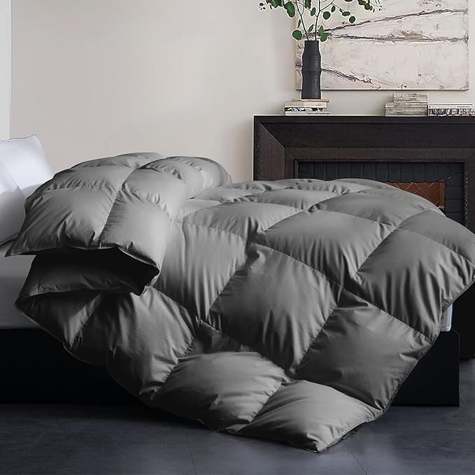 King Size Feather Comforter Filled with Feather & Down Fiber