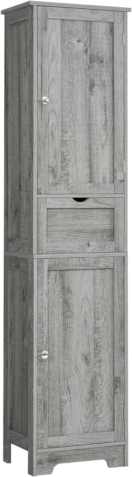 Storage Cabinet, Bathroom Cabinet with 2 Doors & 1 Drawer, Storage Cabinet with Adjustabl