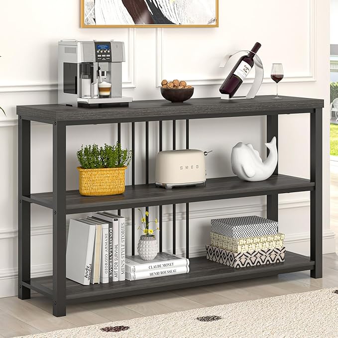 Sofa Console Table, Modern Entryway/Hallway Table for Living Room, Oak