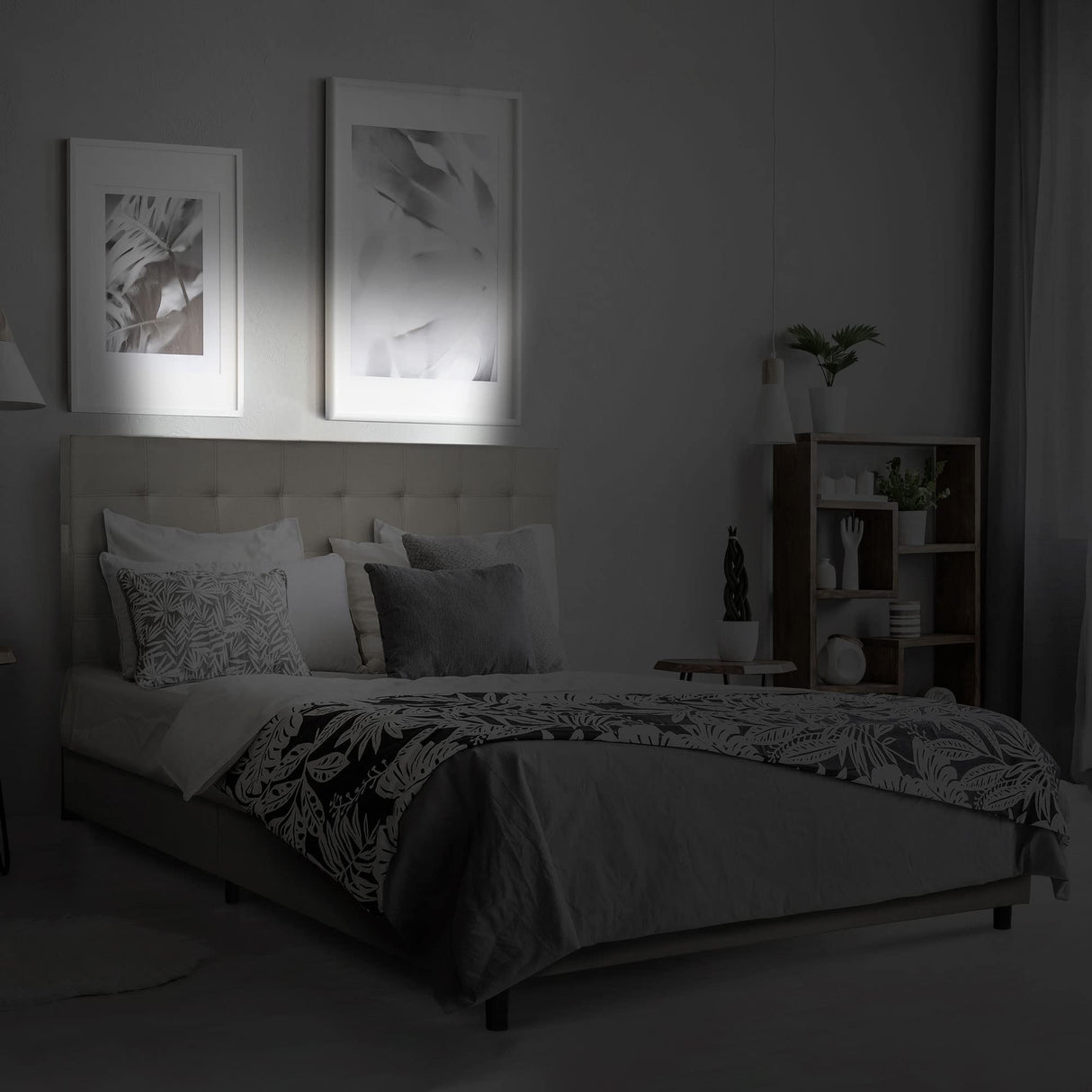 Madison Queen Upholstered Bed Frame with Headboard