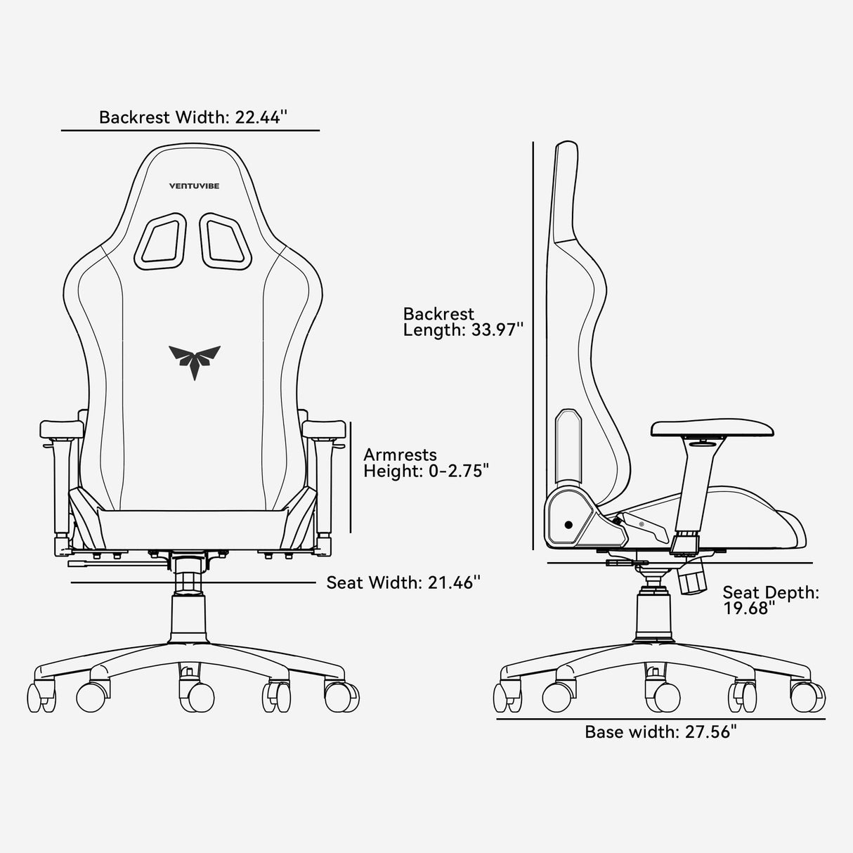 Gaming Chair with 4D Armrests - 155° Reclining High Back Ergonomic Office Chair