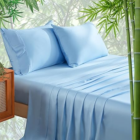 King Size Sheet Set Cooling Sheets Rayon Derived from Bamboo-400TC