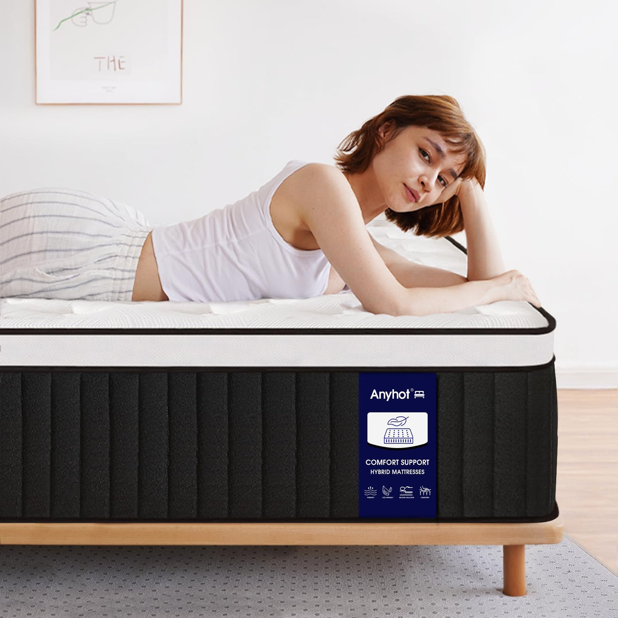 Queen Mattress,10 Inch Medium Firm Hybrid Queen Bed Mattresses