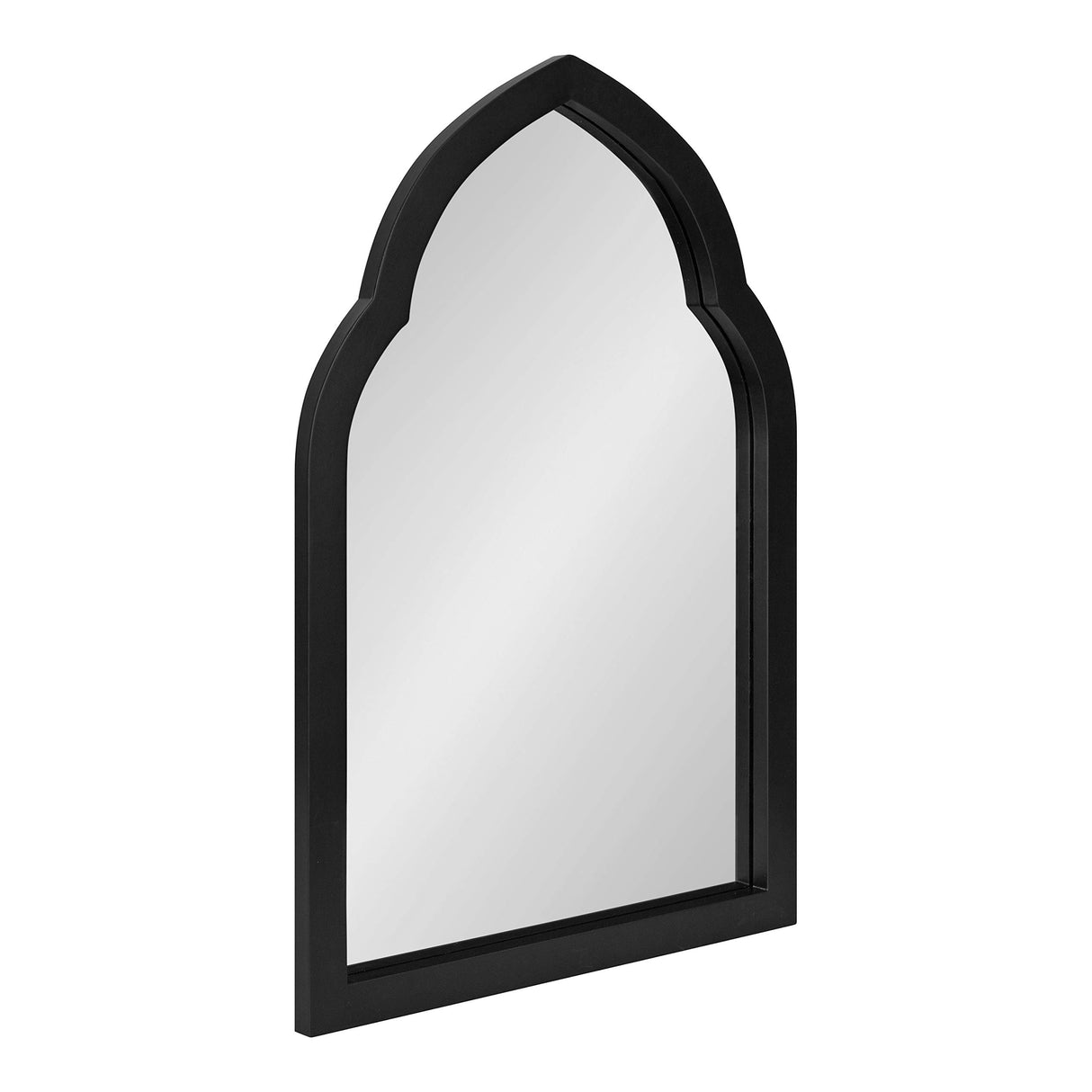 Eileen Glam Arched Wall Mirror, 20 x 30, Black, Sophisticated Bohemian Wall Decor