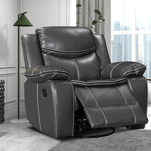 UltraComfort Manual Recliner Chair – Oversized Rocking Sofa with Swivel Base