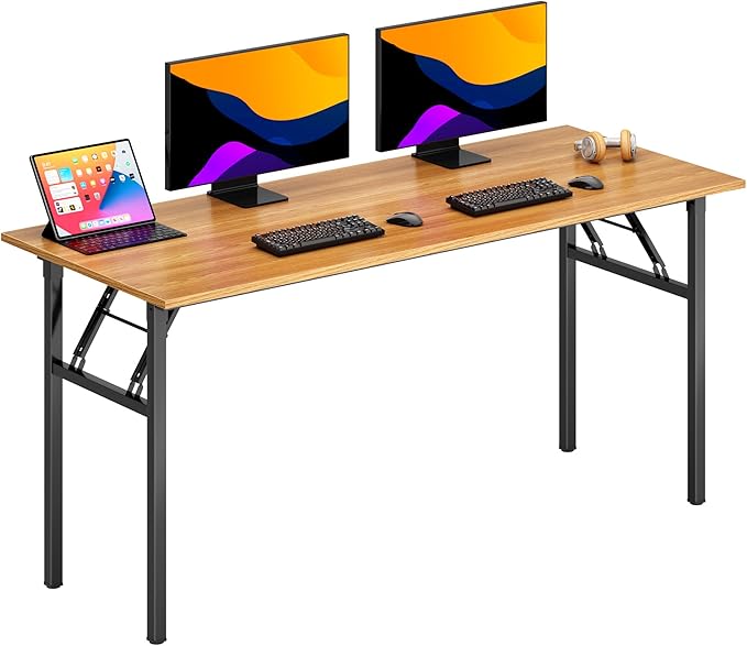 Folding Desk Computer Desk 47inches Large No Install Needed Folding Table Workstation