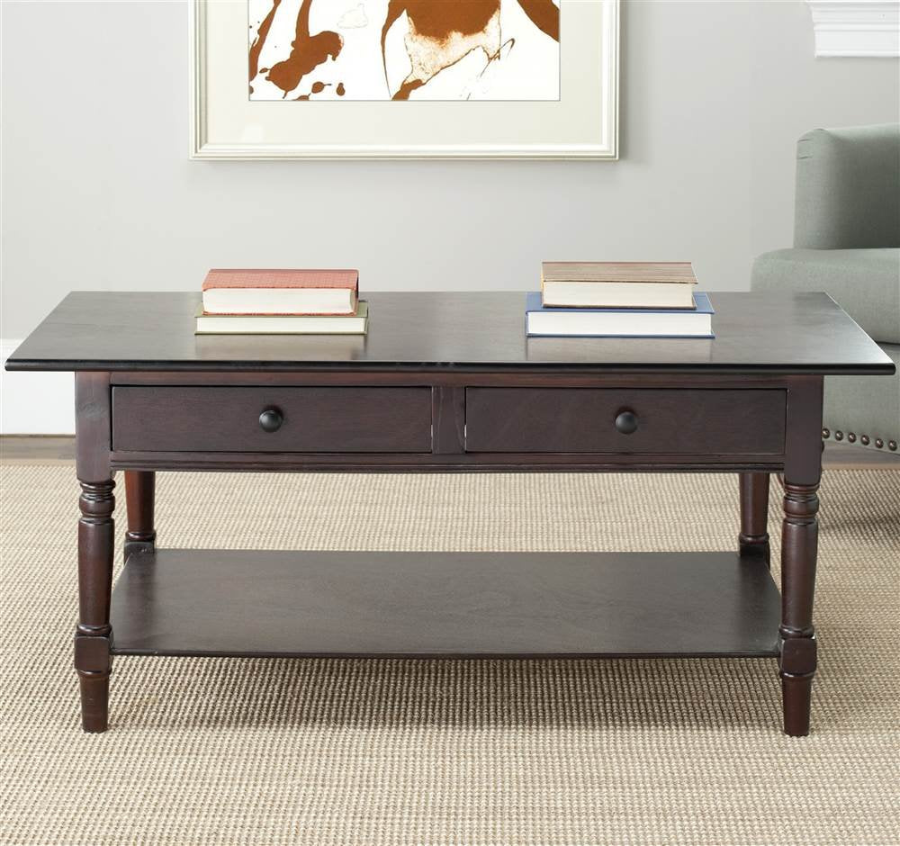 American Homes Collection Boris Dark Cherry Coffee Table
