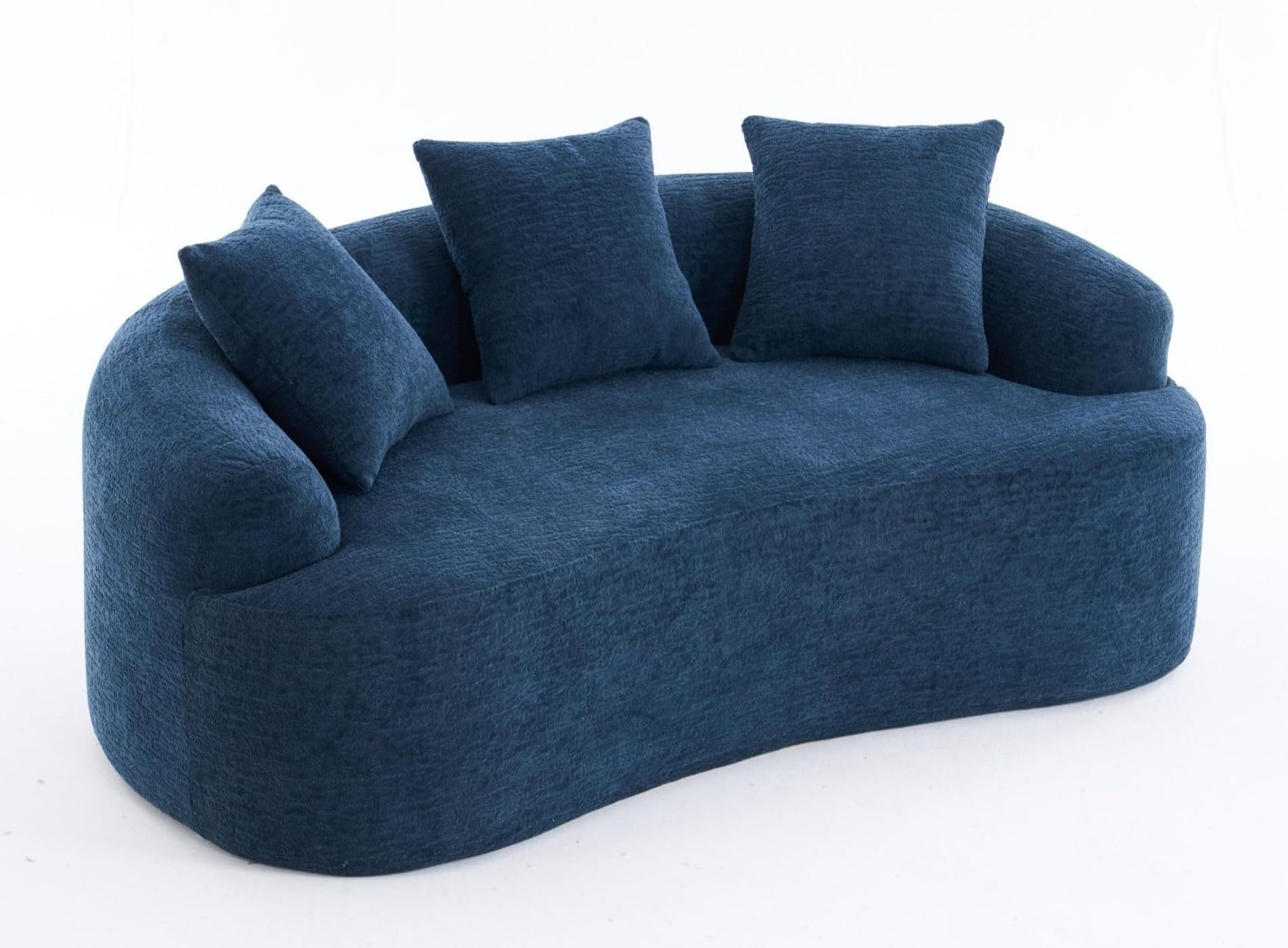 Loveseat Chenille Couches with 3 Pillows, Oversized Upholstered Luxury Plush Cloud Sofa