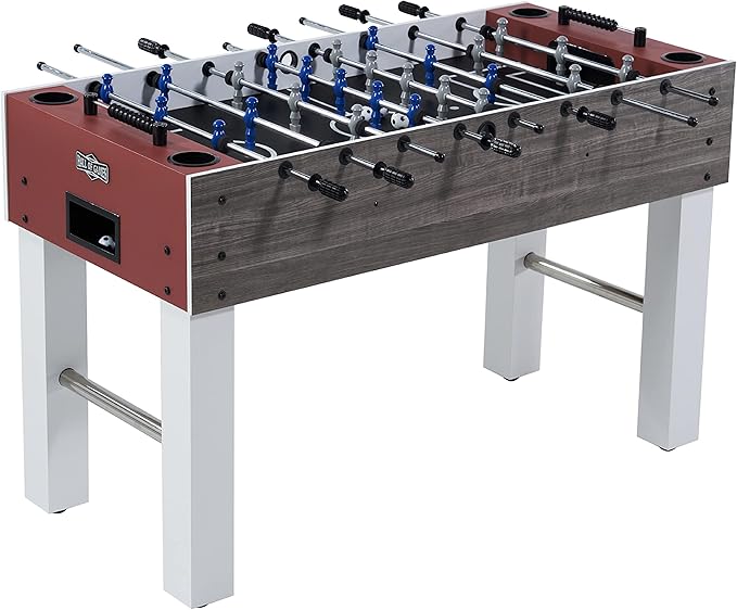 48” Charleston Foosball Gaming Table Standard Size, Durable and Stylish with Tabletop Sports Soccer Balls