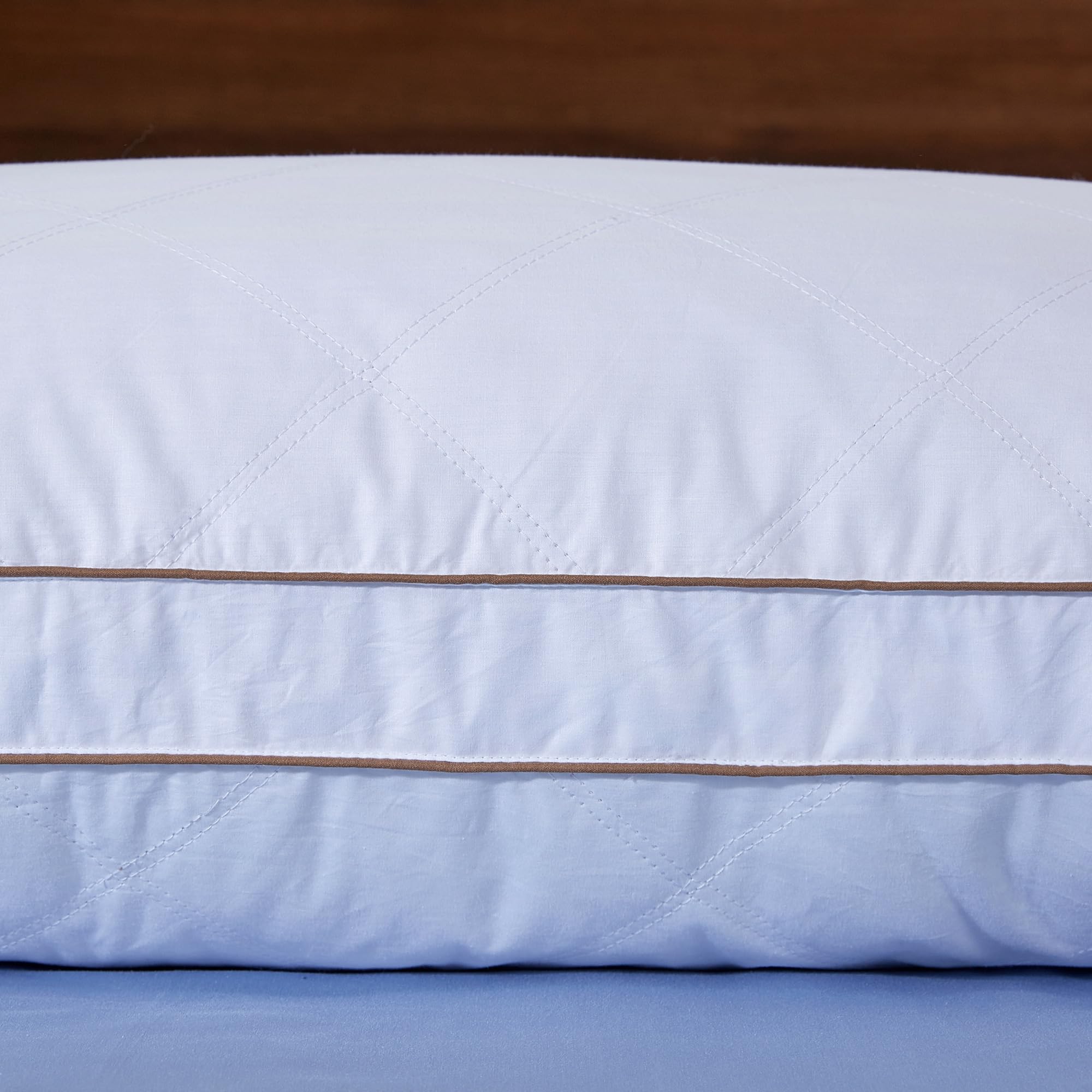 Bed Pillow Natural Goose Down Feather Sleeping Pillow 100% Cotton Downproof Cover