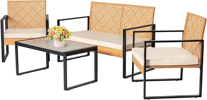 6 Pieces Patio Conversation Furniture Set