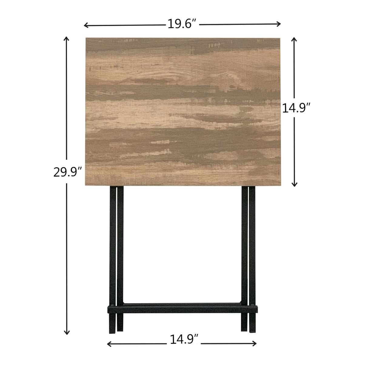 Folding TV Tray Table Set of 2, No Assembly Required Portable Sofa Side Table, Snack Table for Eating, Foldable for Small Spaces, Space-Saving