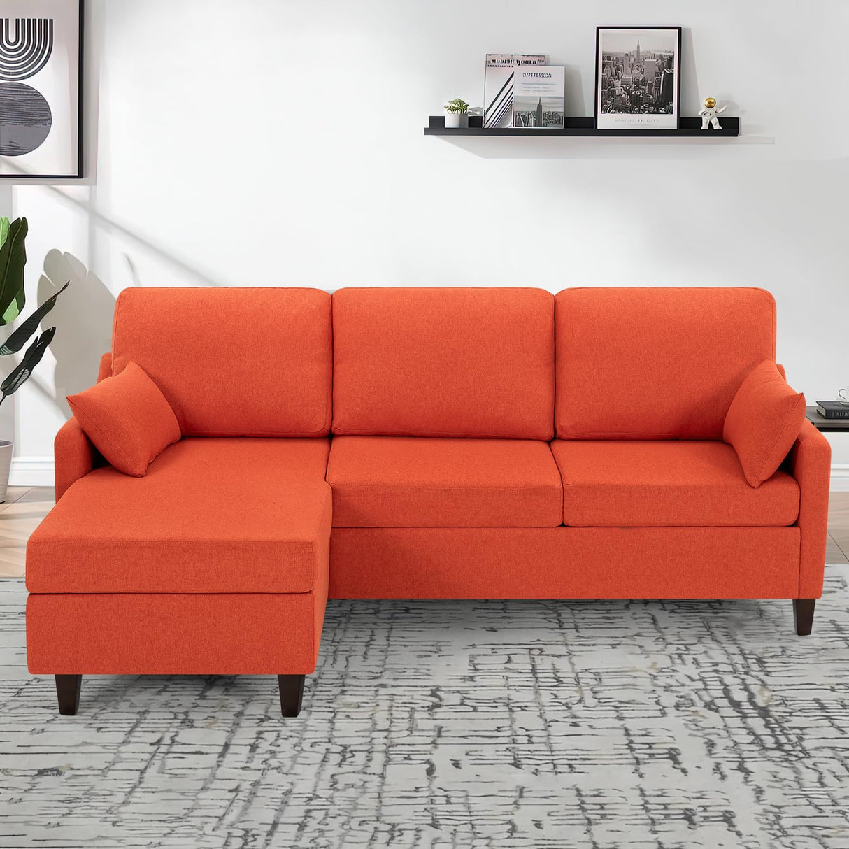 Sectional Sofa Couch with Reversible Chaise