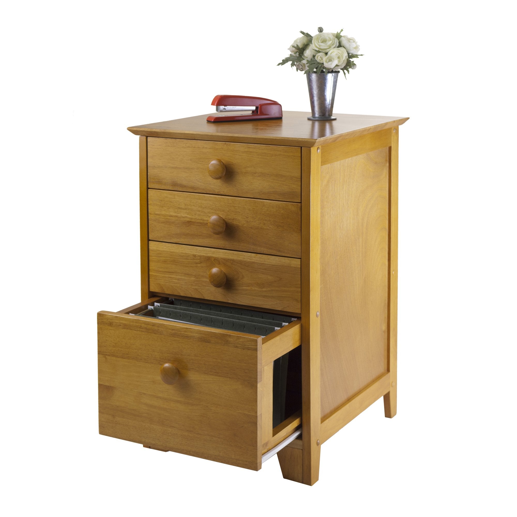 Studio File Cabinet, Honey