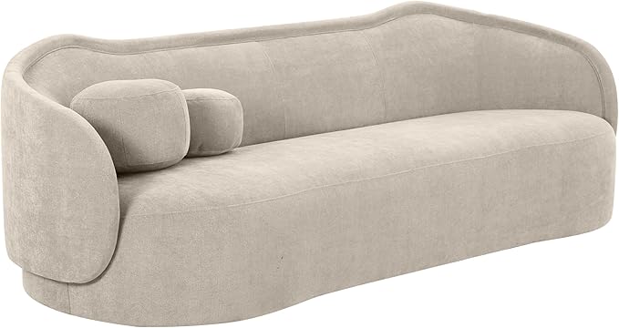 Circe Taupe Textured Velvet Sofa
