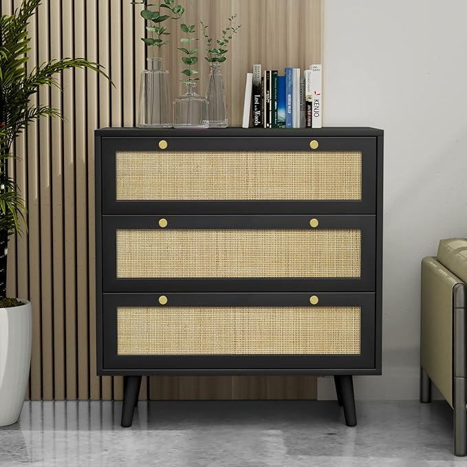 White Dresser for Bedroom with 3 Drawers