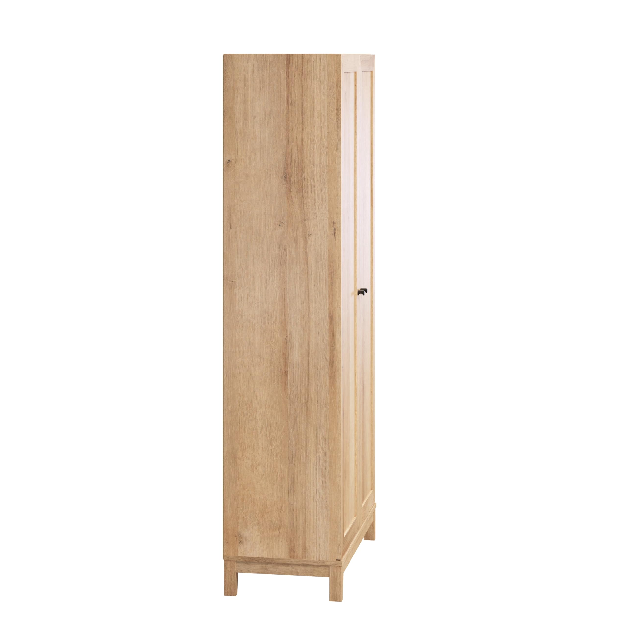 72" Tall Storage Cabinet with Wood Legs, Pantry Cabinet with 3 Adjustable Shelves,