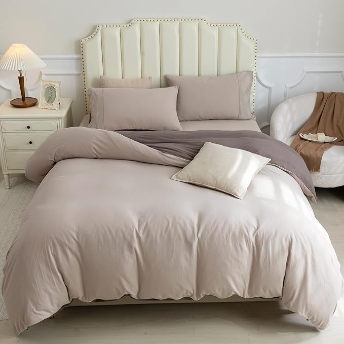 Jersey Knit Duvet Cover Set 100% T-Shirt Cotton Super Soft Comfy 3pc Bedding Set