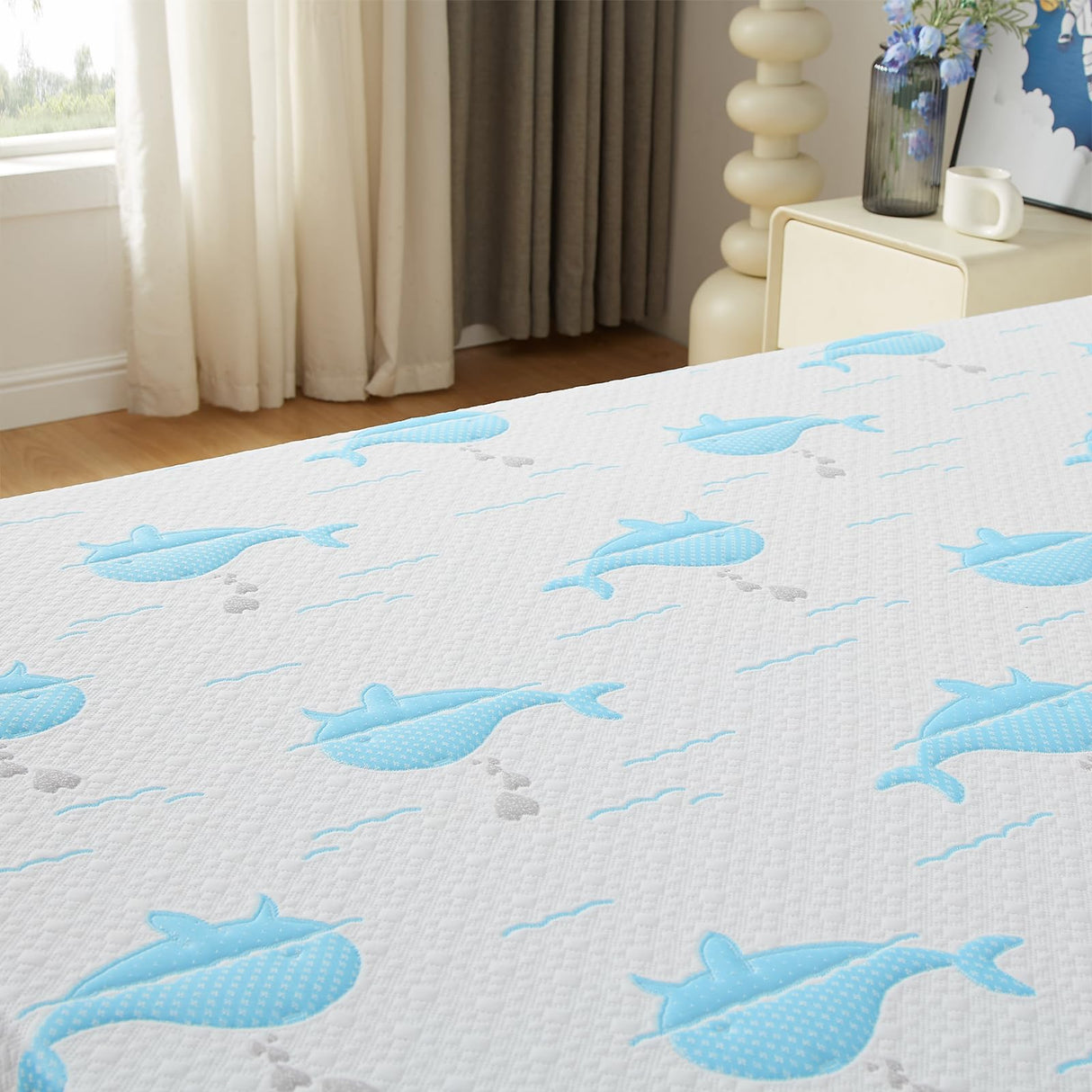 6 Inch Twin Mattress for Kids, Removable Washable Cover