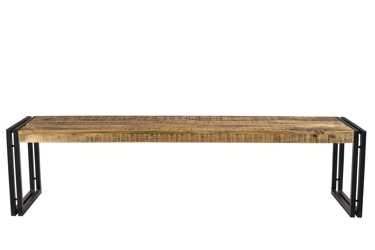 Timbergirl Hand-Crafted Reclaimed Wood and Metal Bench