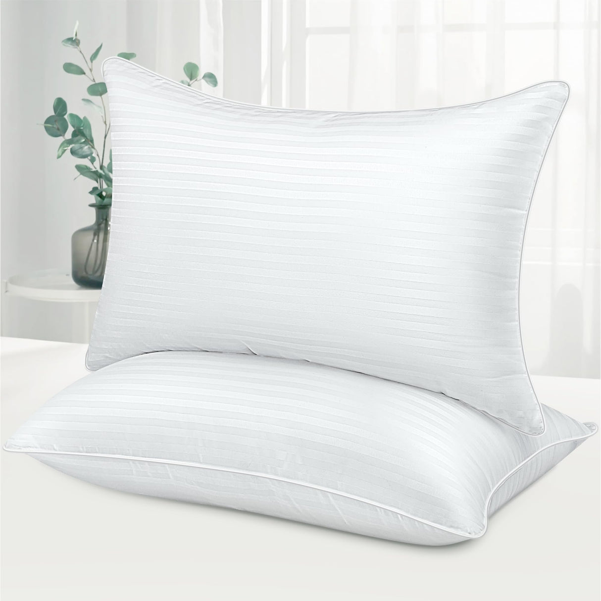 Pillows Queen Size Set of 2 - Luxury Hotel Bed Pillows for Sleeping