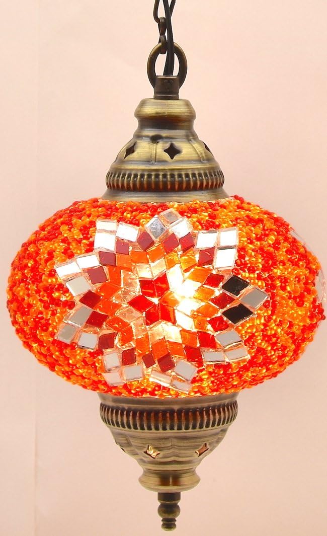 (Choose from 5 Designs) Turkish Moroccan Mosaic Glass Chandelier Lights Hanging