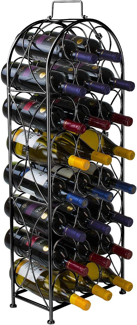 Freestanding Wine Rack - Elegant and Unique Bordeaux Chateau Style Floor Wine Stand