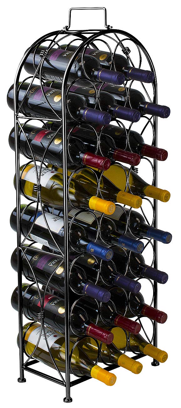 Freestanding Wine Rack - Elegant and Unique Bordeaux Chateau Style Floor Wine Stand