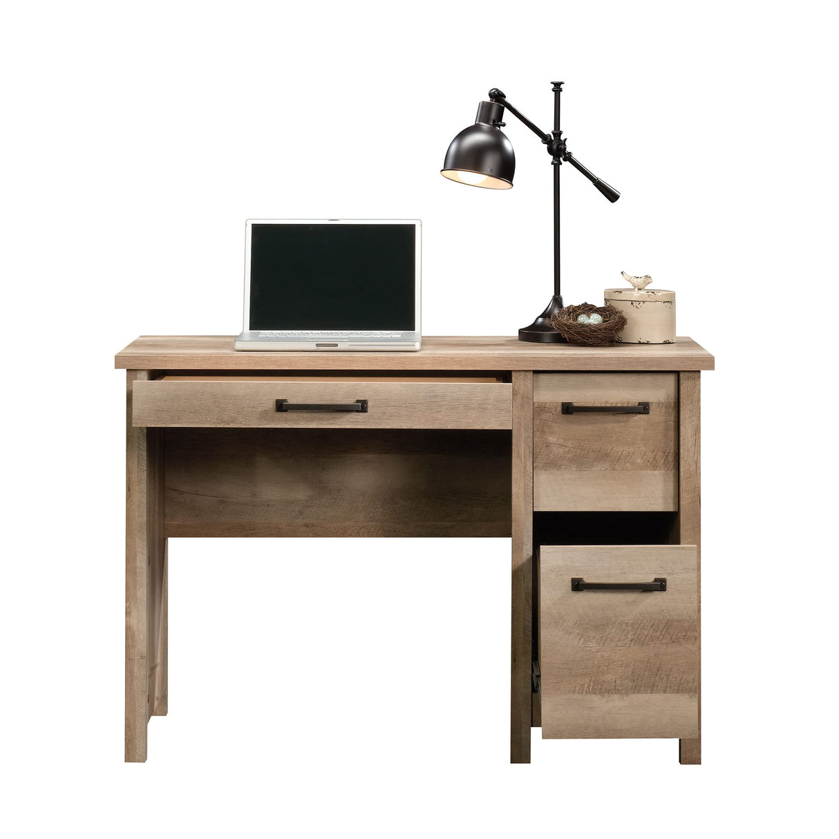 Cannery Bridge Desk, L: 43.15" x H: 19.291" x W: 29.528", Lintel Oak Finish