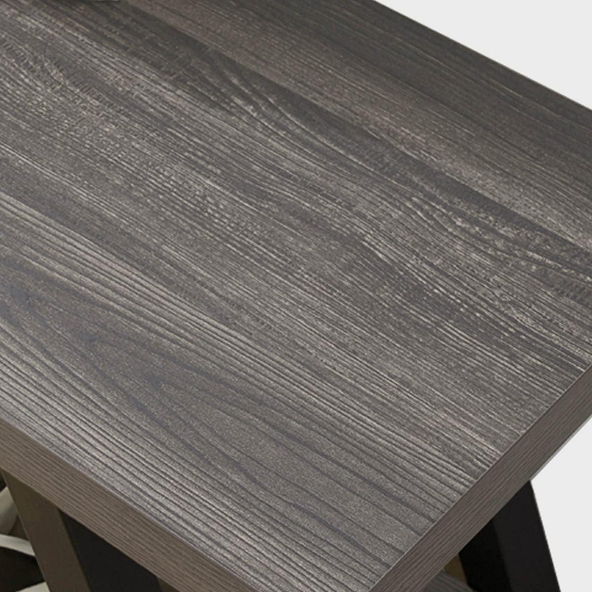 Storage Bench, Industrial Indoor Entryway Bench, Wood Metal Hallway Accent Bench