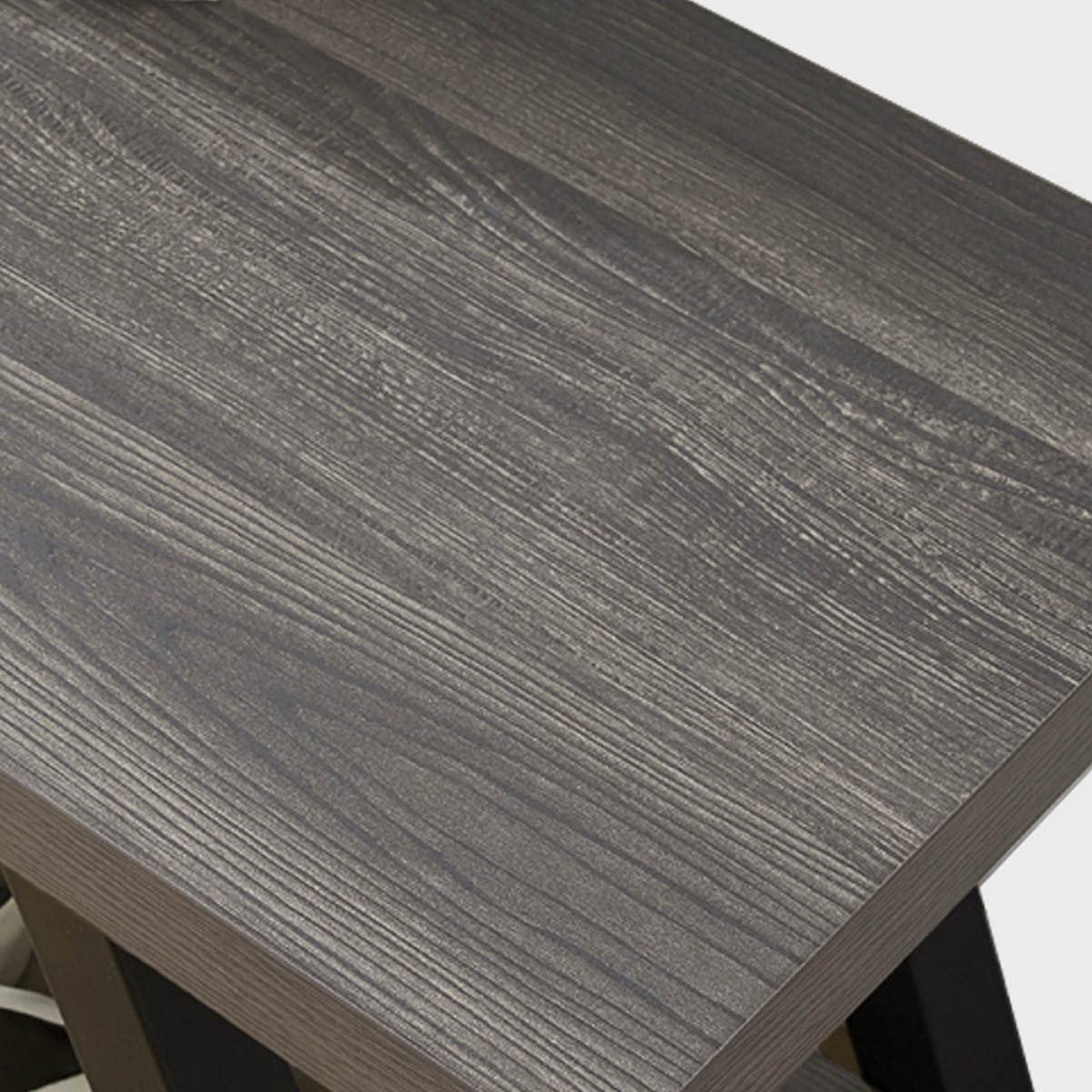 Storage Bench, Industrial Indoor Entryway Bench, Wood Metal Hallway Accent Bench