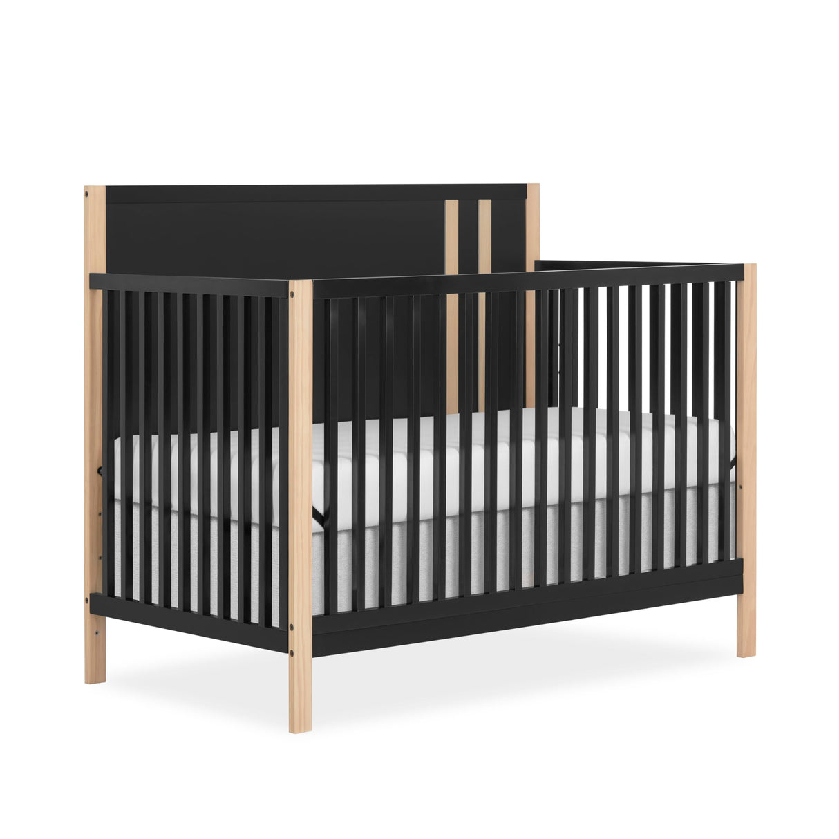 Dream On Me Soho Convertible Crib in Matte Black Vintage, JPMA & Greenguard Gold