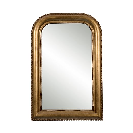 Hills Gold Ornate Mirror - Metal Framed Antique Brass Mirror