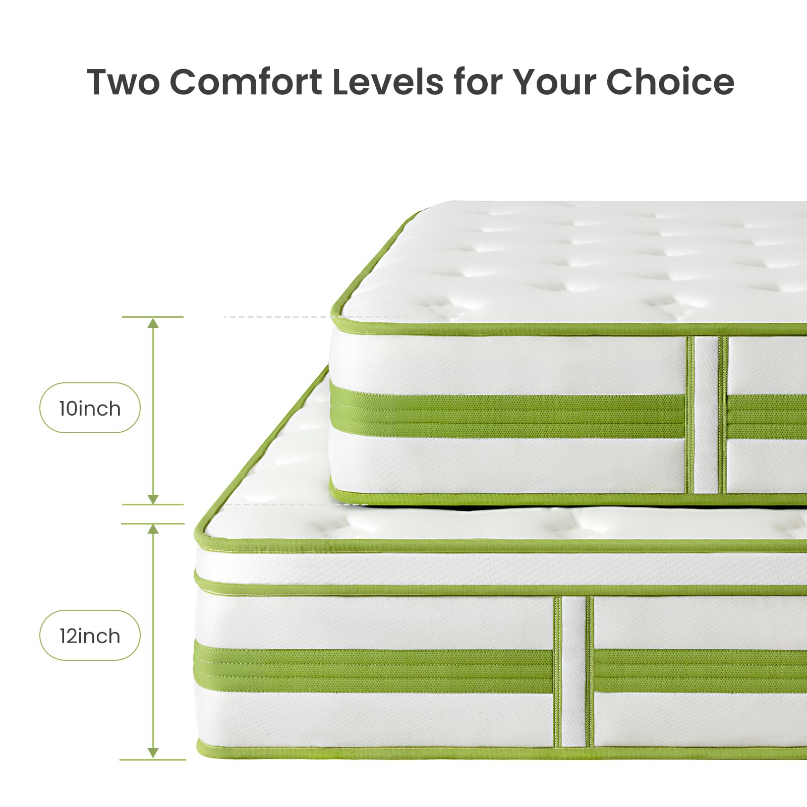 12 Inch Full Mattress, Hybrid Mattress in a Box, Gel Memory Foam and Pocket Springs
